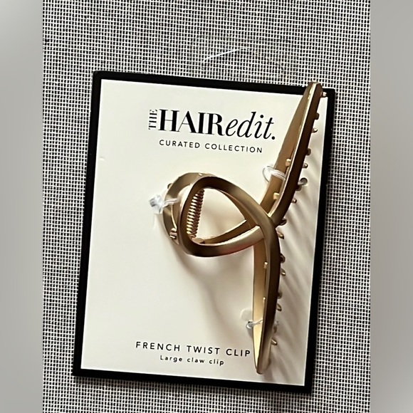 NIP The Hair Edit Gold French Twist Claw Clip - Picture 6 of 10